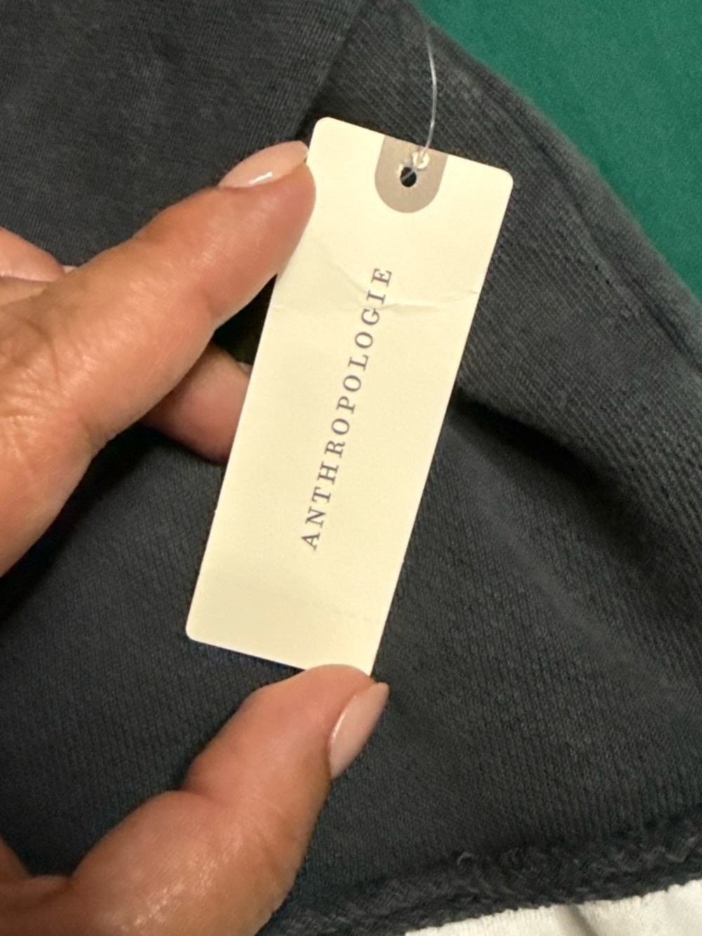 Pilcro Black Crewneck Pullover with White Layered Hem - Picture 4 of 4